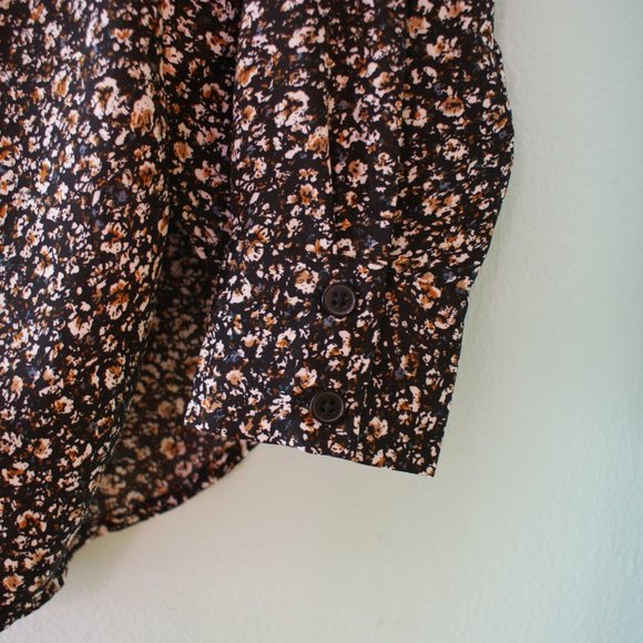 satin floral blouse - Picture 3 of 9